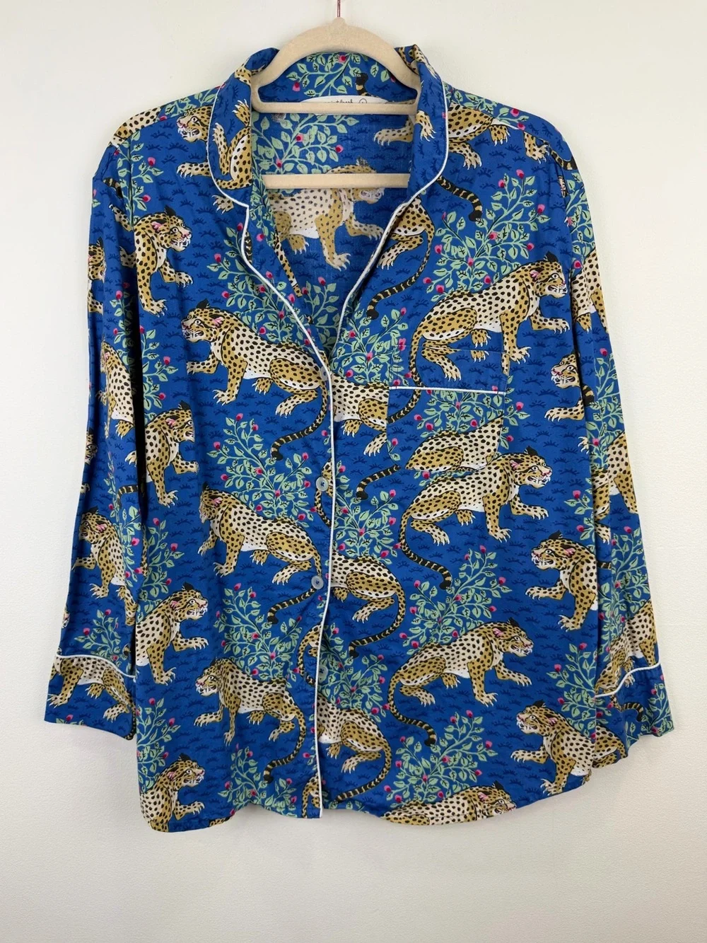 Printfresh Bagheera Ink Organic Cotton Leopard Pajama Top Size L